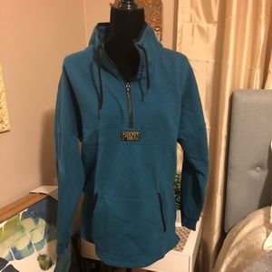 PINK 1/2 zip teal